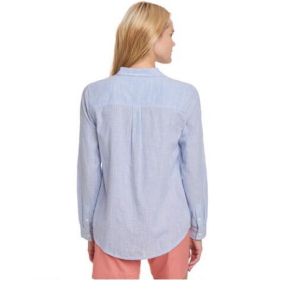 G.H. Bass Co Pinstripe Embroidered Buttondown Sz M - Picture 2 of 11